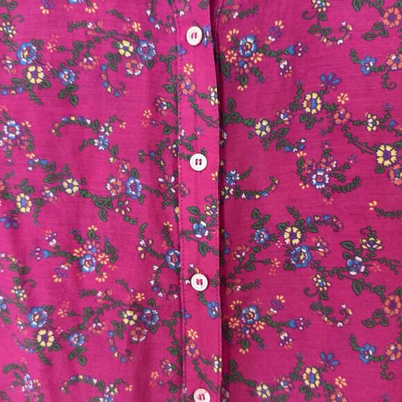 Xirena Womens Floral Cotton Silk Button Up Blouse Size Small 2425 - Picture 4 of 10